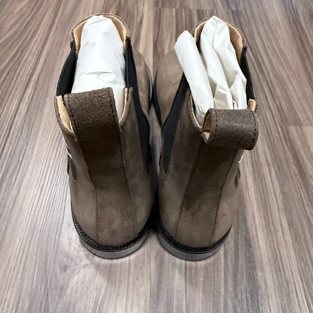 $1000+ JW Anderson Chocolate Brown Suede Chelsea Loafer Boots EU 43